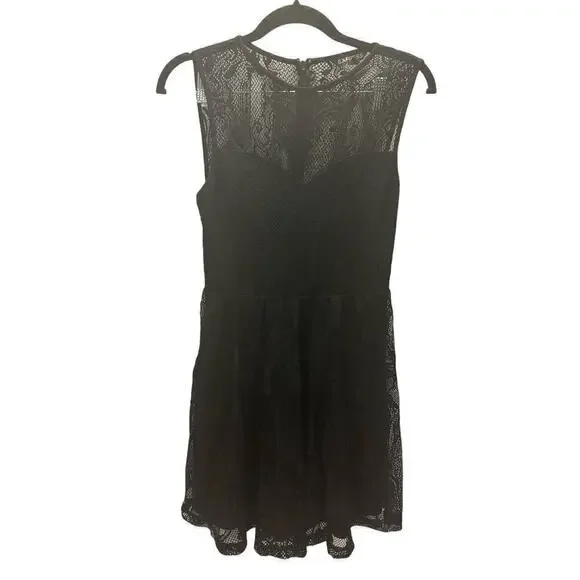 Express Black Lace Sheer Dress - Picture 1 of 5